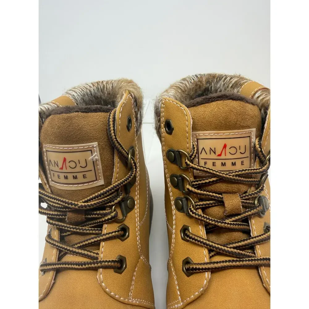 AnjouFemme Casual Winter Hiking Snow Ankle Women Boots SZ 9 (EUC)